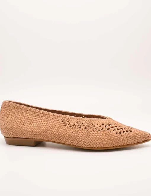 Bailarina Miuxa Zelena Crochet Cuero