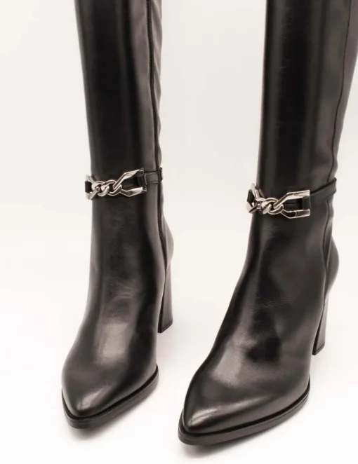 Bota Wonders M-5424 Coqueta Negro de Mujer