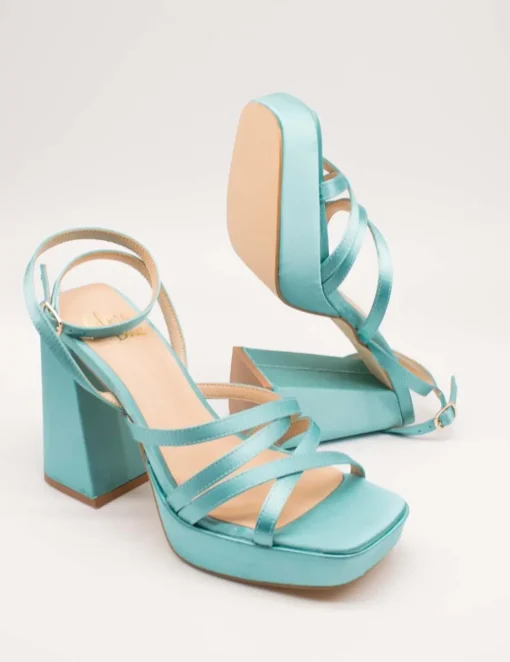 Sandalia Alma Blue V23BL1071 Satin Turquoise de Mujer