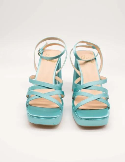 Sandalia Alma Blue V23BL1071 Satin Turquoise de Mujer