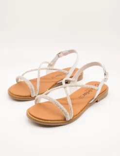 Sandalia Carla Tortosa 11569 Cristal Plata de Mujer