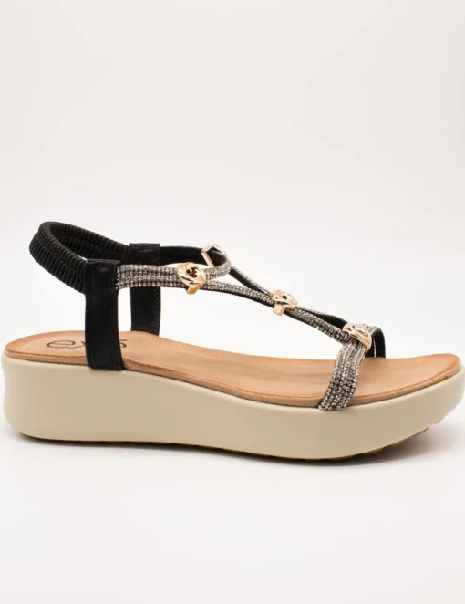 Sandalia Exé BZX33170-002 Strass Black de Mujer