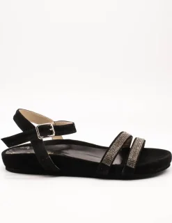 Sandalia Kess 23347 Ante Negro de Mujer