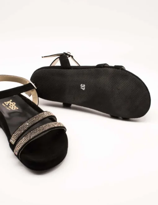 Sandalia Kess 23347 Ante Negro de Mujer