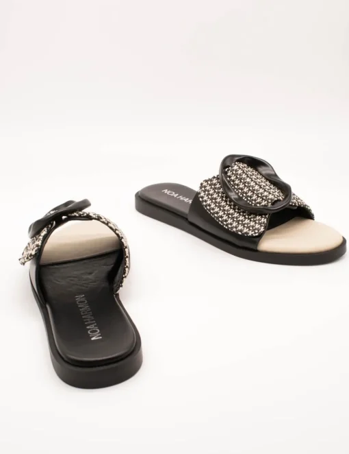 Sandalia Noa Harmon 9661 Gea Negro-Blanco de Mujer