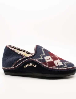 Zapatilla Nordikas 3002 Rombos Marino de Hombre